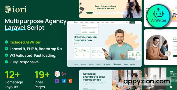 Iori v1.7.0 - Business Website for Company, Agency, Startup with AI writer tool & shopping cart